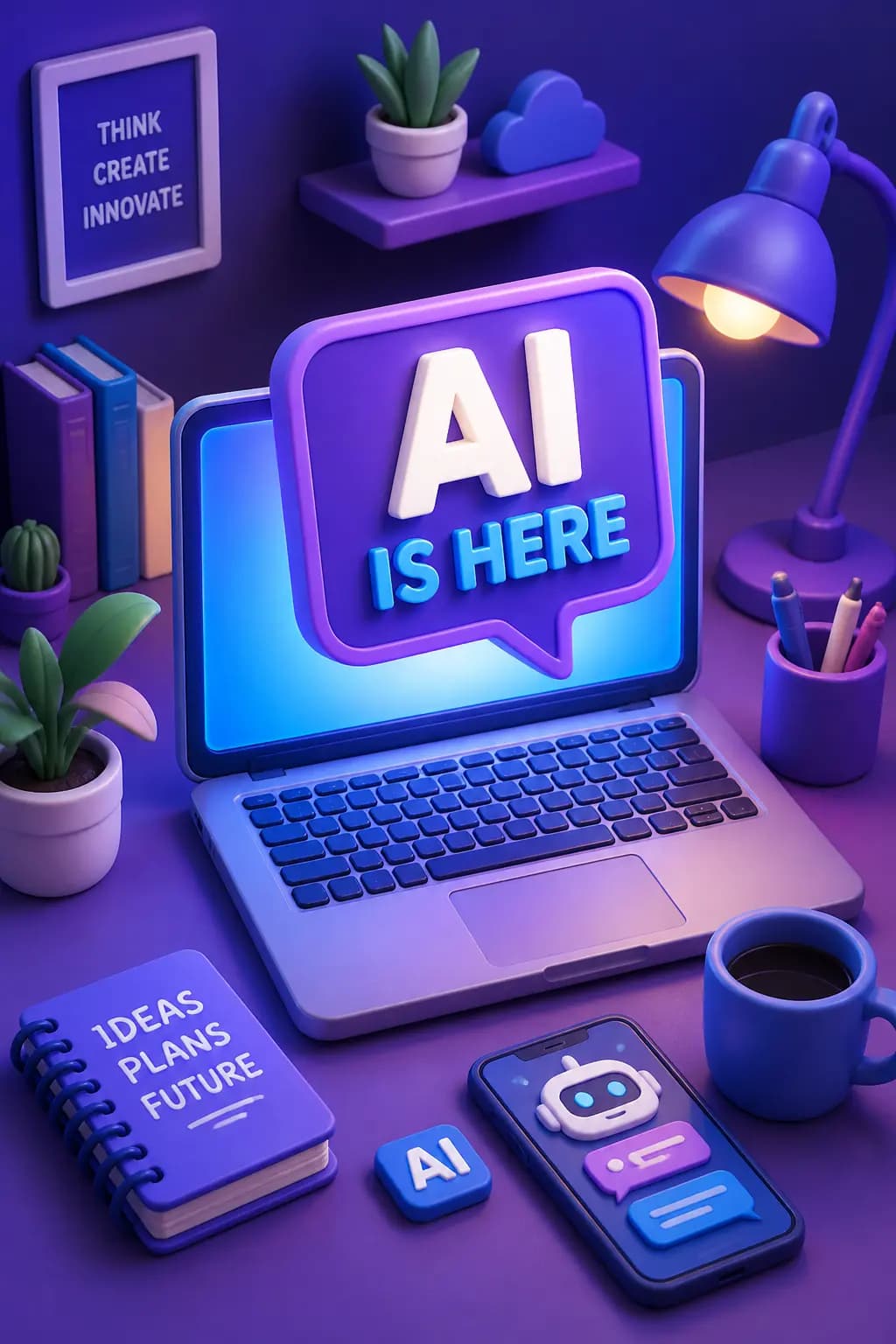 Изометрическая 3D-иллюстрация с надписью